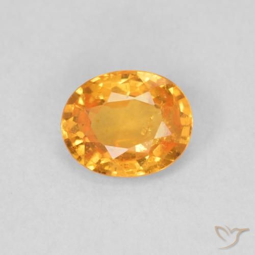 0.47ct 자연스러운 밝은 주황색 스페사르타이트 원사, 타원형, VS