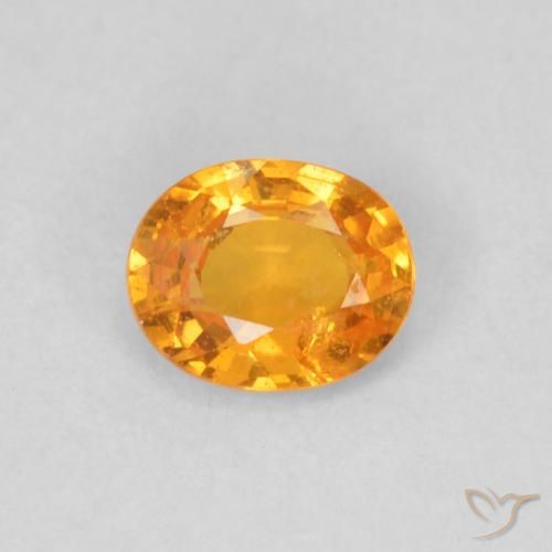 0.48ct 자연스러운 허니 오렌지 스페사르타이트 원사, 타원형, VS