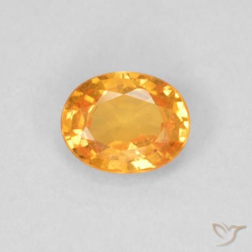 0.40ct 자연스러운 허니 오렌지 스페사르타이트 원사, 타원형, VS