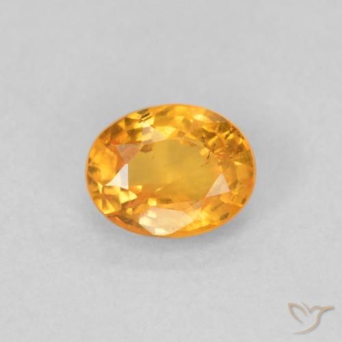 0.46ct 자연스러운 미디엄 오렌지 스페사르타이트 원사, 타원형, VS-SI