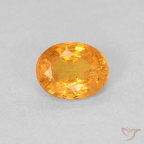 0.48ct 자연스러운 인텐스 오렌지 스페사르타이트 원사, 타원형, VS-SI
