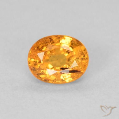 0.55ct 자연스러운 허니 오렌지 스페사르타이트 원사, 타원형, VS-SI