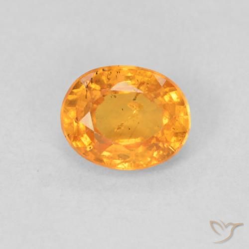 0.56ct 자연스러운 허니 오렌지 스페사르타이트 원사, 타원형, VS-SI