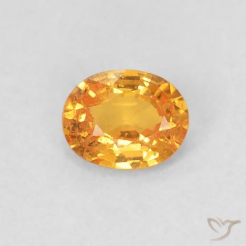 0.39ct 자연스러운 인텐스 오렌지 스페사르타이트 원사, 타원형, VS