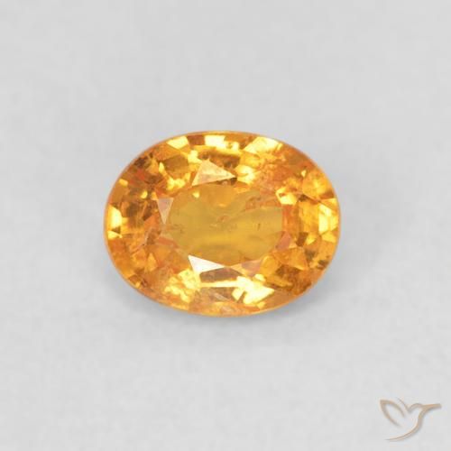 0.43ct 자연스러운 오렌지-골드 스페사르타이트 원사, 타원형, VS
