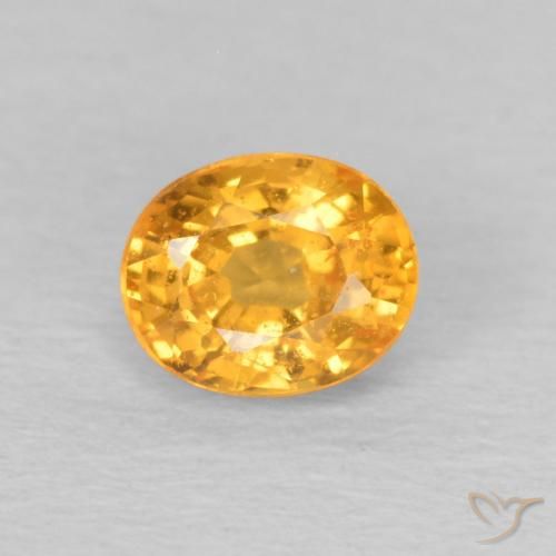 0.58ct 자연스러운 다크 오렌지-골드 스페사르타이트 원사, 타원형, VS