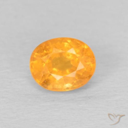 0.61ct 자연스러운 오렌지-골드 스페사르타이트 원사, 타원형, VS