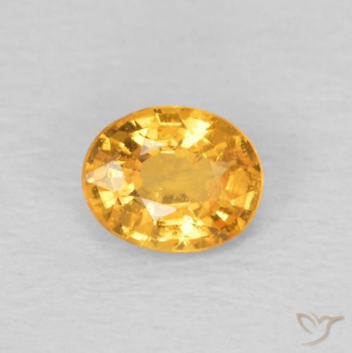 0.43ct 자연스러운 오렌지-골드 스페사르타이트 원사, 타원형, VS