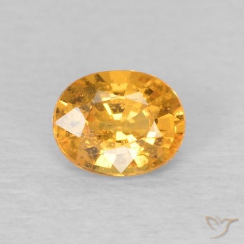 0.49ct 자연스러운 Medium Light-Orange 스페사르타이트 원사, 타원형, VS