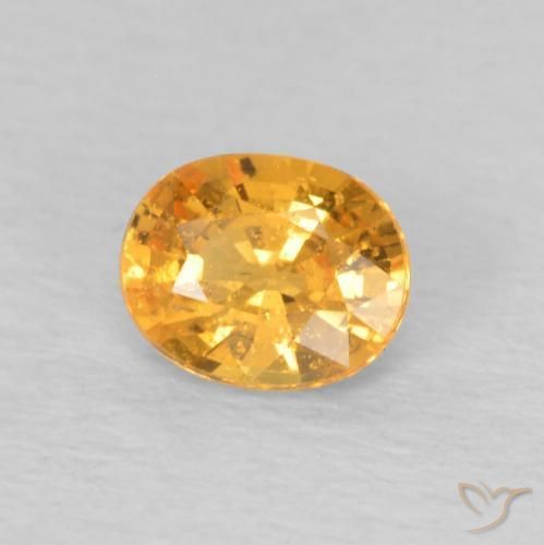 0.49캐럿 천연 Medium Light-Orange 스페사르타이트 원사, 타원형, VS