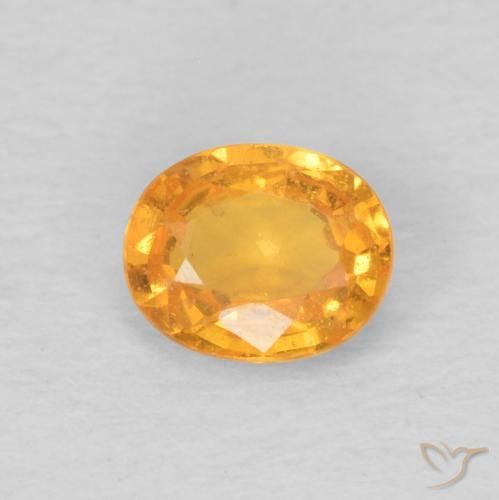 0.49ct 자연스러운 Medium Light-Orange 스페사르타이트 원사, 타원형, VS