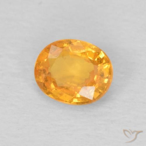 0.49캐럿 천연 Medium Light-Orange 스페사르타이트 원사, 타원형, VS
