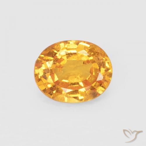0.47ct 자연스러운 미디엄 오렌지 스페사르타이트 원사, 타원형, VS