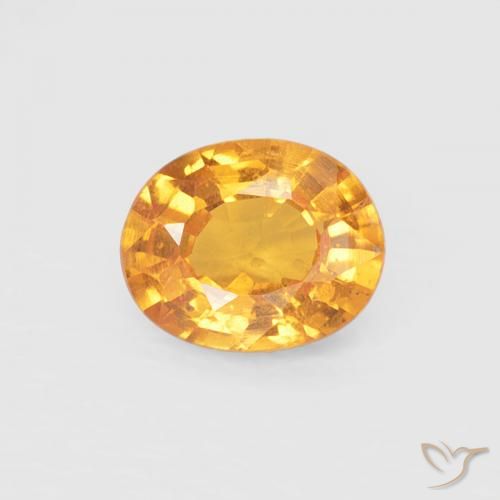 0.43ct 자연스러운 미디엄 오렌지 스페사르타이트 원사, 타원형, VS
