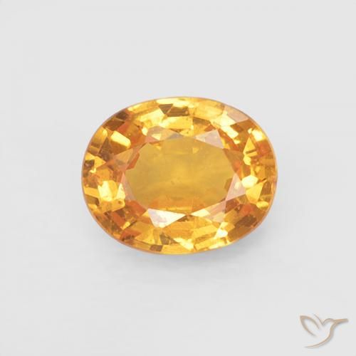 0.51ct 자연스러운 Medium Light-Orange 스페사르타이트 원사, 타원형, VS