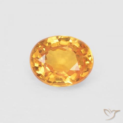0.45ct 자연스러운 오렌지-골드 스페사르타이트 원사, 타원형, VS
