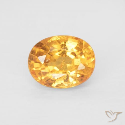 0.54ct 자연스러운 미디엄 오렌지 스페사르타이트 원사, 타원형, VS