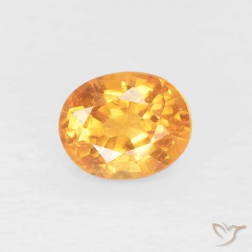0.50ct 자연스러운 미디엄 오렌지 스페사르타이트 원사, 타원형, VS