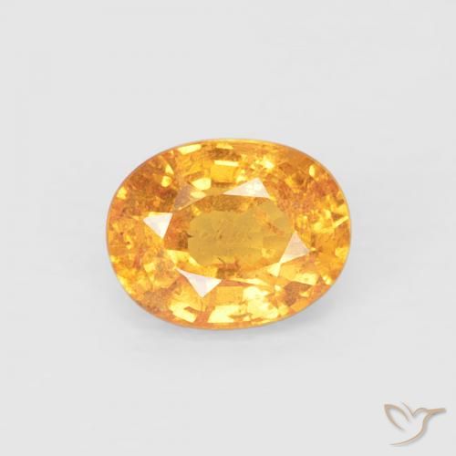 0.54ct 자연스러운 미디엄 오렌지 스페사르타이트 원사, 타원형, VS