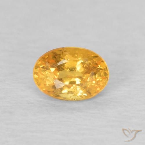 0.22ct 자연스러운 브라이트 골드 스페사르타이트 원사, 타원형, VS
