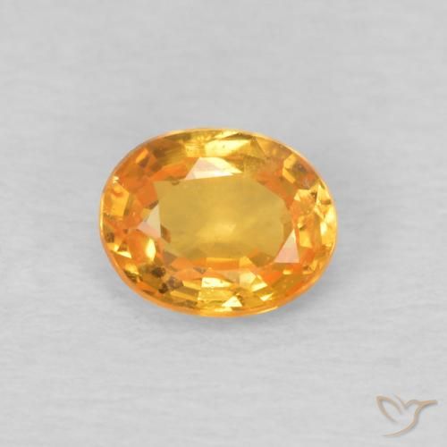 0.45ct 자연스러운 살구 오렌지 스페사르타이트 원사, 타원형, VS