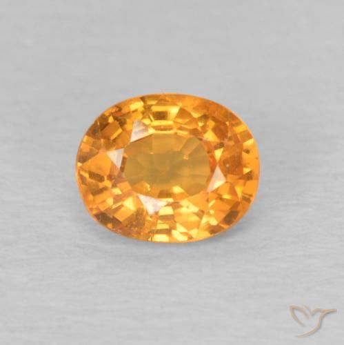 0.50ct 자연스러운 밝은 주황색 스페사르타이트 원사, 타원형, VS