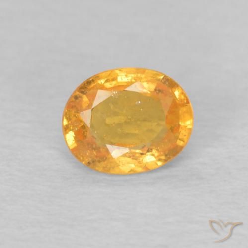 0.41ct 자연스러운 밝은 주황색 스페사르타이트 원사, 타원형, VS-SI