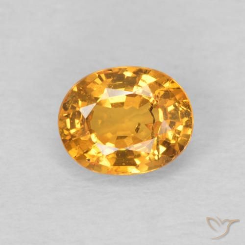 0.56ct 자연스러운 허니 오렌지 스페사르타이트 원사, 타원형, VS-SI