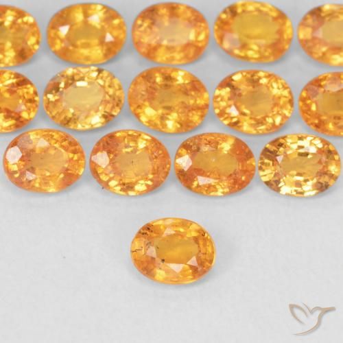 0.28ct 자연스러운 미디엄 오렌지 스페사르타이트 원사, 타원형, VS