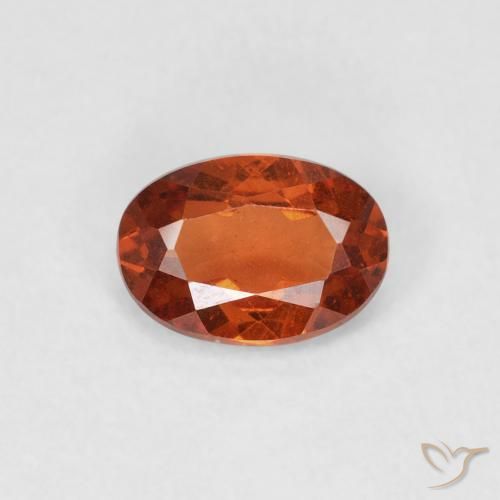 0.66ct 자연스러운 파이어 오렌지 스페사르타이트 원사, 타원형, SI