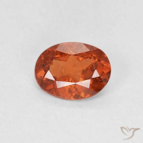 0.82ct 자연스러운 따뜻한 오렌지 스페사르타이트 원사, 타원형, SI