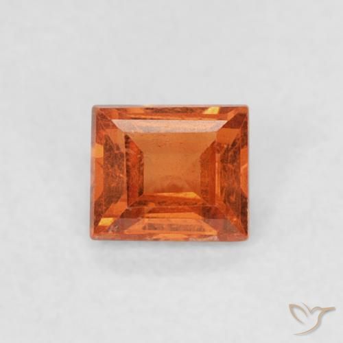 0.29ct 자연스러운 미디엄 오렌지 스페사르타이트 원사, 바게트, SI