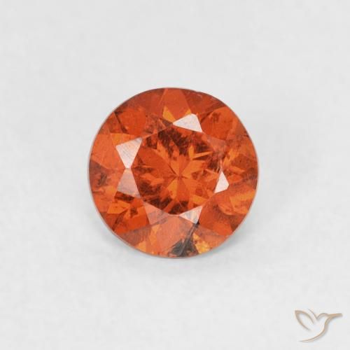 0.51ct 자연스러운 앰버 오렌지 스페사르타이트 원사, 둥근, SI