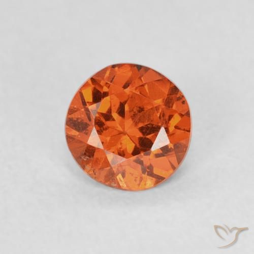 0.57ct 자연스러운 앰버 오렌지 스페사르타이트 원사, 둥근, SI