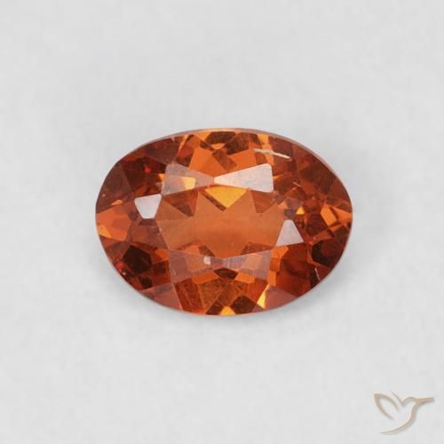 0.39ct 자연스러운 딥 오렌지 스페사르타이트 원사, 타원형, SI