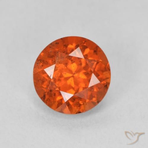 1.85ct 자연스러운 붉은 오렌지 스페사르타이트 원사, 둥근, SI