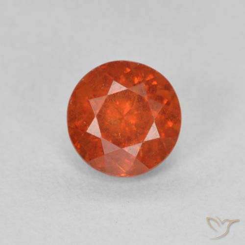 1.57ct 자연스러운 붉은 오렌지 스페사르타이트 원사, 둥근, SI