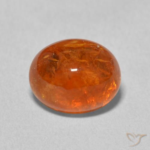 3.86ct 자연스러운 미디엄 오렌지 스페사르타이트 원사, 타원형, 투명한