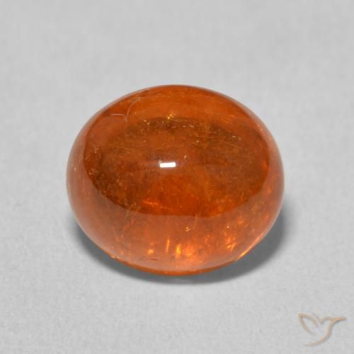 4.38ct 자연스러운 미디엄 오렌지 스페사르타이트 원사, 타원형, 투명한