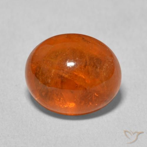 4.85ct 자연스러운 미디엄 오렌지 스페사르타이트 원사, 타원형, 투명한