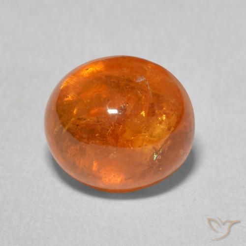 4.57ct 자연스러운 파이어 오렌지 스페사르타이트 원사, 타원형, 투명한