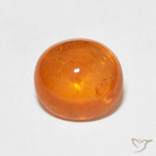 3.86ct 자연스러운 붉은 오렌지 스페사르타이트 원사, 타원형, 투명한