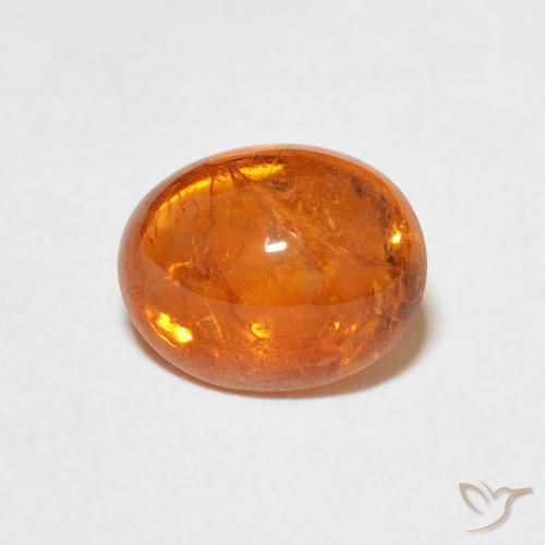2.53ct 자연스러운 붉은 오렌지 스페사르타이트 원사, 타원형, 투명한
