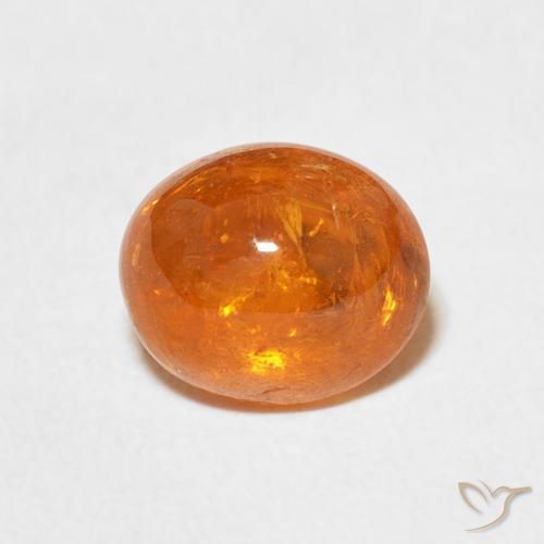 2.94ct 자연스러운 밝은 주황색 스페사르타이트 원사, 타원형, 투명한