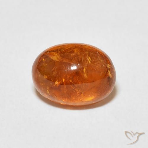 3.21ct 자연스러운 앰버 오렌지 스페사르타이트 원사, 타원형, 투명한