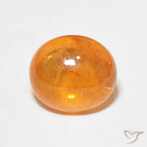 4.56ct 자연스러운 앰버 오렌지 스페사르타이트 원사, 타원형, 투명한