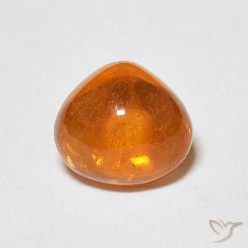 2.21ct 자연스러운 앰버 오렌지 스페사르타이트 원사, 배 모양, 투명한