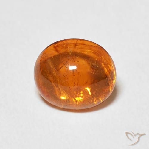 2.11ct 자연스러운 미디엄 오렌지 스페사르타이트 원사, 타원형, 투명한