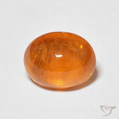 4.21ct 자연스러운 미디엄 오렌지 스페사르타이트 원사, 타원형, 투명한