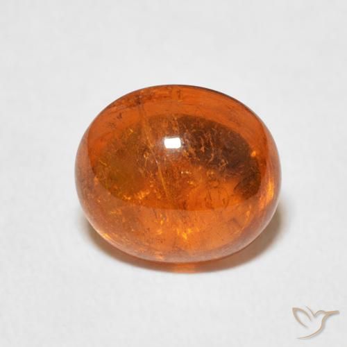 2.89ct 자연스러운 딥 오렌지 스페사르타이트 원사, 타원형, 투명한
